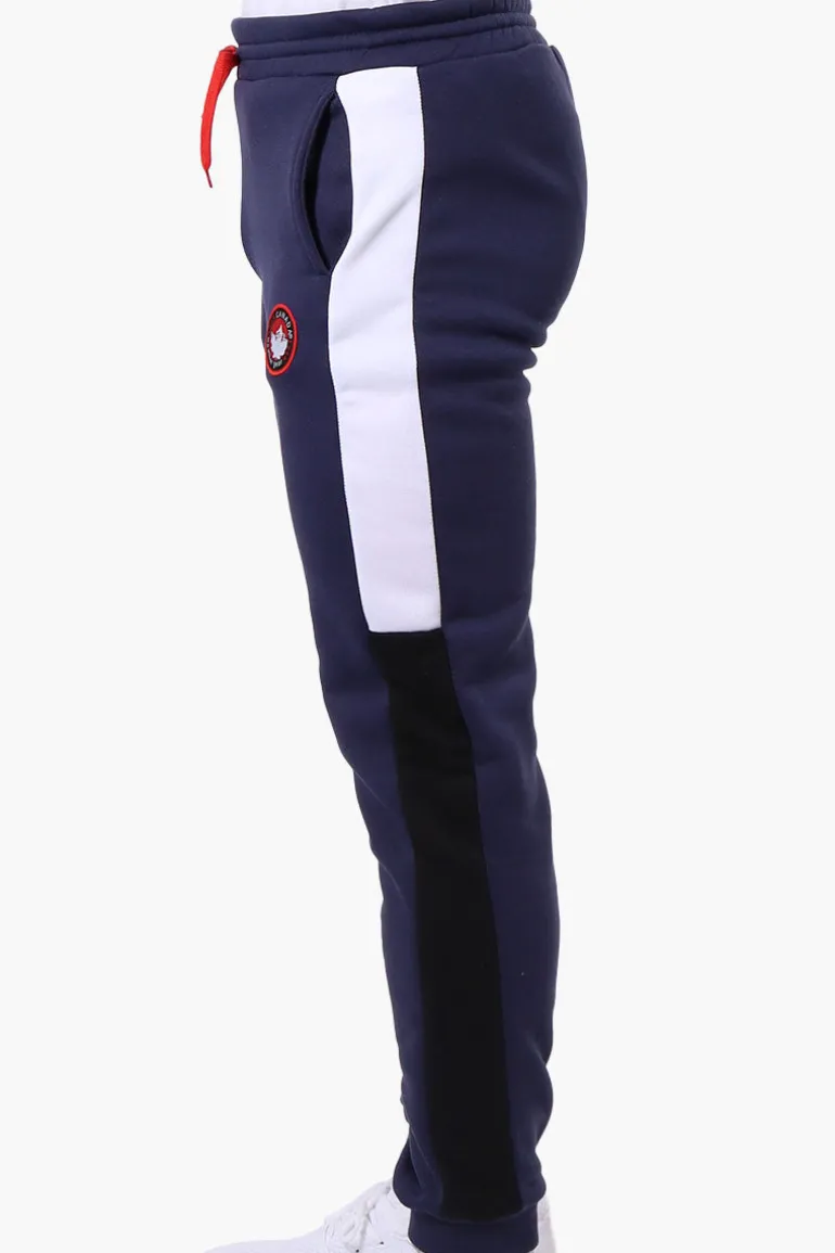 Canada Weather Gear Side Stripe Tie Waist Joggers - Navy