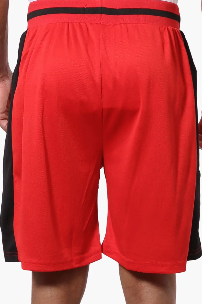 Canada Weather Gear Side Stripe Mesh Shorts - Red