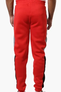 Canada Weather Gear Side Stripe Colour Block Joggers - Red