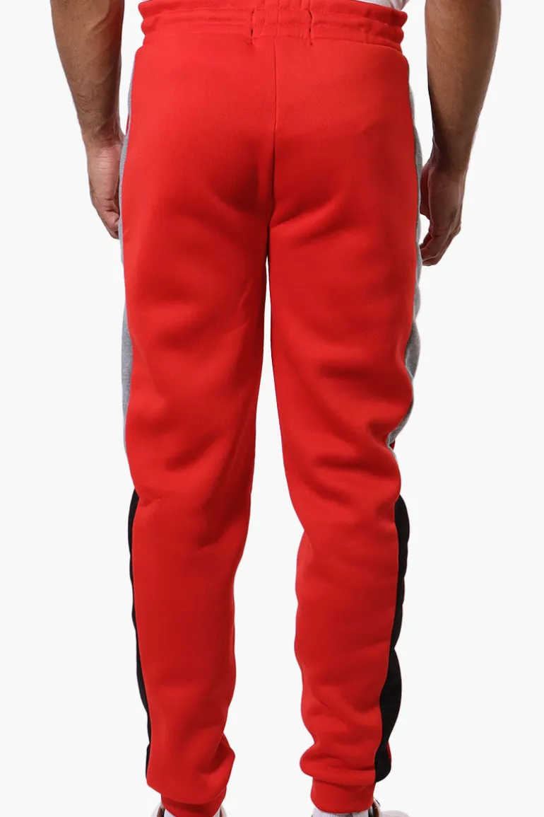 Canada Weather Gear Side Stripe Colour Block Joggers - Red