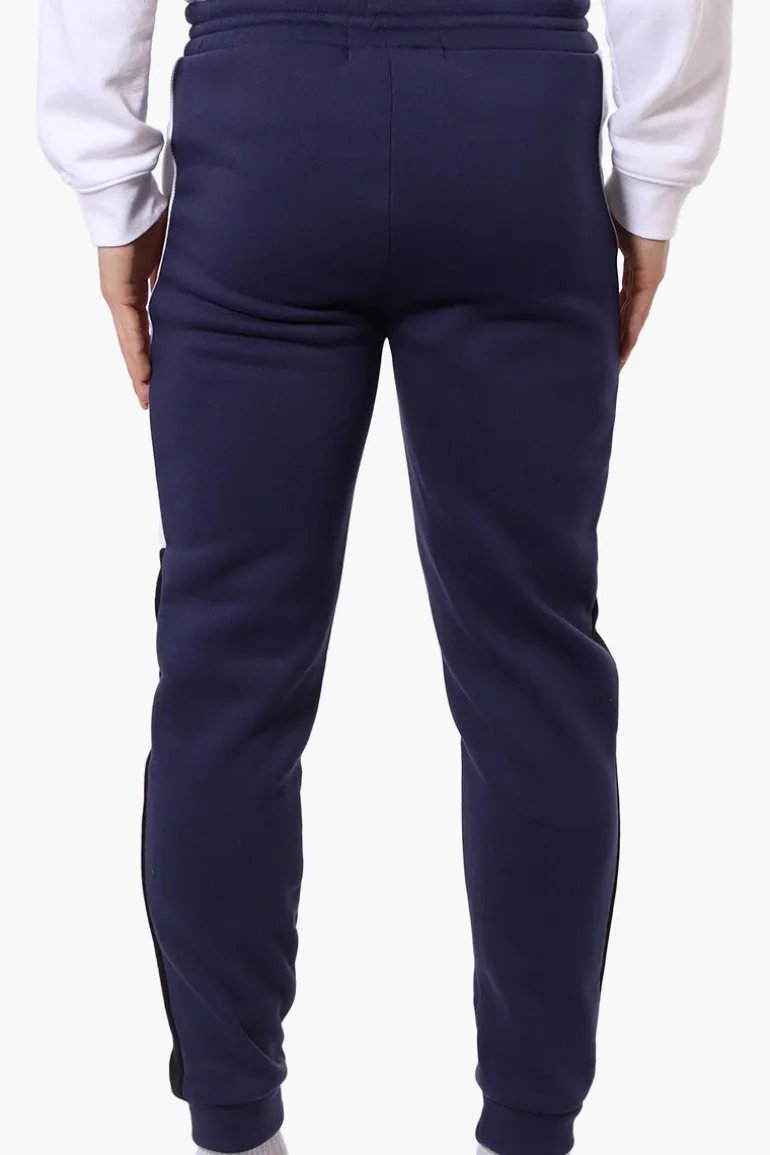 Canada Weather Gear Side Stripe Tie Waist Joggers - Navy