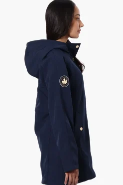 Canada Weather Gear Soft Shell Hooded Lightweight Jacket - Navy