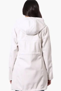 Canada Weather Gear Soft Shell Hooded Lightweight Jacket - Beige
