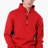 Canada Weather Gear Solid Half Zip Sweatshirt - Red