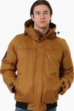 Canada Weather Gear Solid Twill Bomber Jacket - Camel