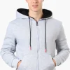 Canada Weather Gear Solid Sherpa Lined Lightweight Jacket - Grey