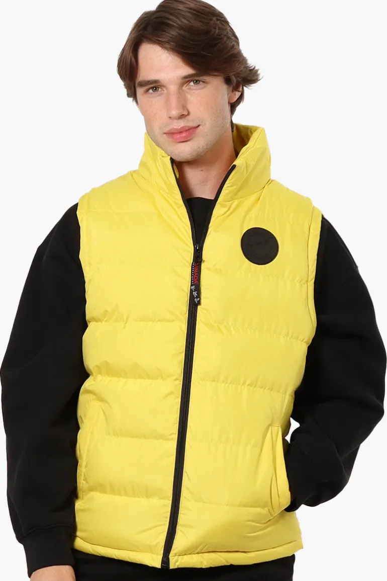 Canada Weather Gear Solid Bubble Vest - Yellow