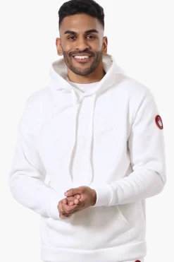 Canada Weather Gear Solid Embossed Logo Hoodie - White