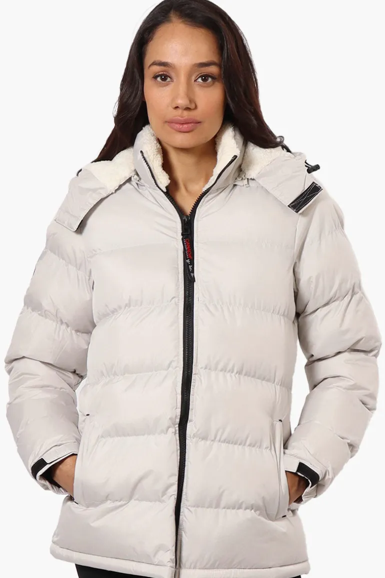 Canada Weather Gear Solid Bubble Bomber Jacket - White