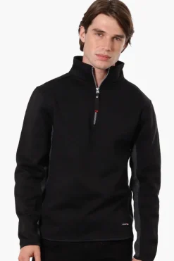 Canada Weather Gear Solid Half Zip Sweatshirt - Black