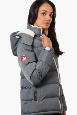 Canada Weather Gear Solid Bubble Bomber Jacket - Grey
