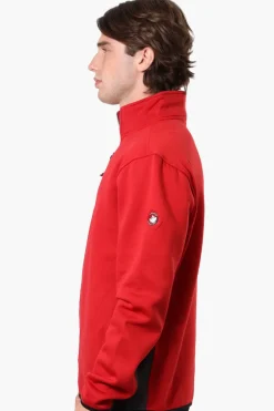 Canada Weather Gear Solid Half Zip Sweatshirt - Red