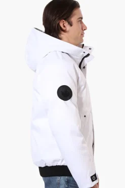 Canada Weather Gear Solid Twill Bomber Jacket - White