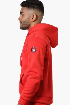 Canada Weather Gear Solid Embossed Logo Hoodie - Red