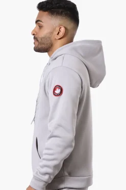 Canada Weather Gear Solid Embossed Logo Hoodie - Grey