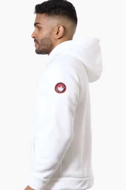 Canada Weather Gear Solid Embossed Logo Hoodie - White