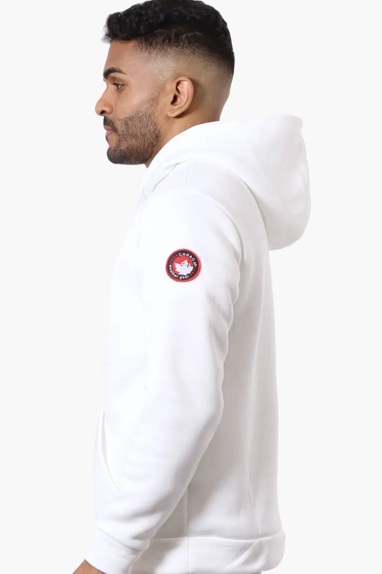 Canada Weather Gear Solid Embossed Logo Hoodie - White