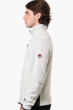 Canada Weather Gear Solid Half Zip Sweatshirt - White