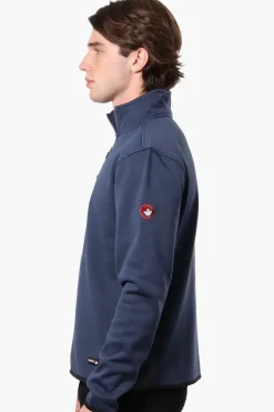 Canada Weather Gear Solid Half Zip Sweatshirt - Navy