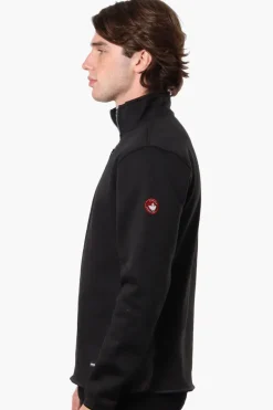 Canada Weather Gear Solid Half Zip Sweatshirt - Black