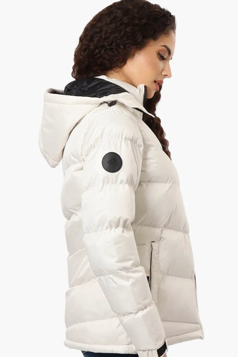 Canada Weather Gear Solid Bubble Bomber Jacket - White