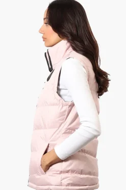 Canada Weather Gear Solid Bubble Vest - Blush
