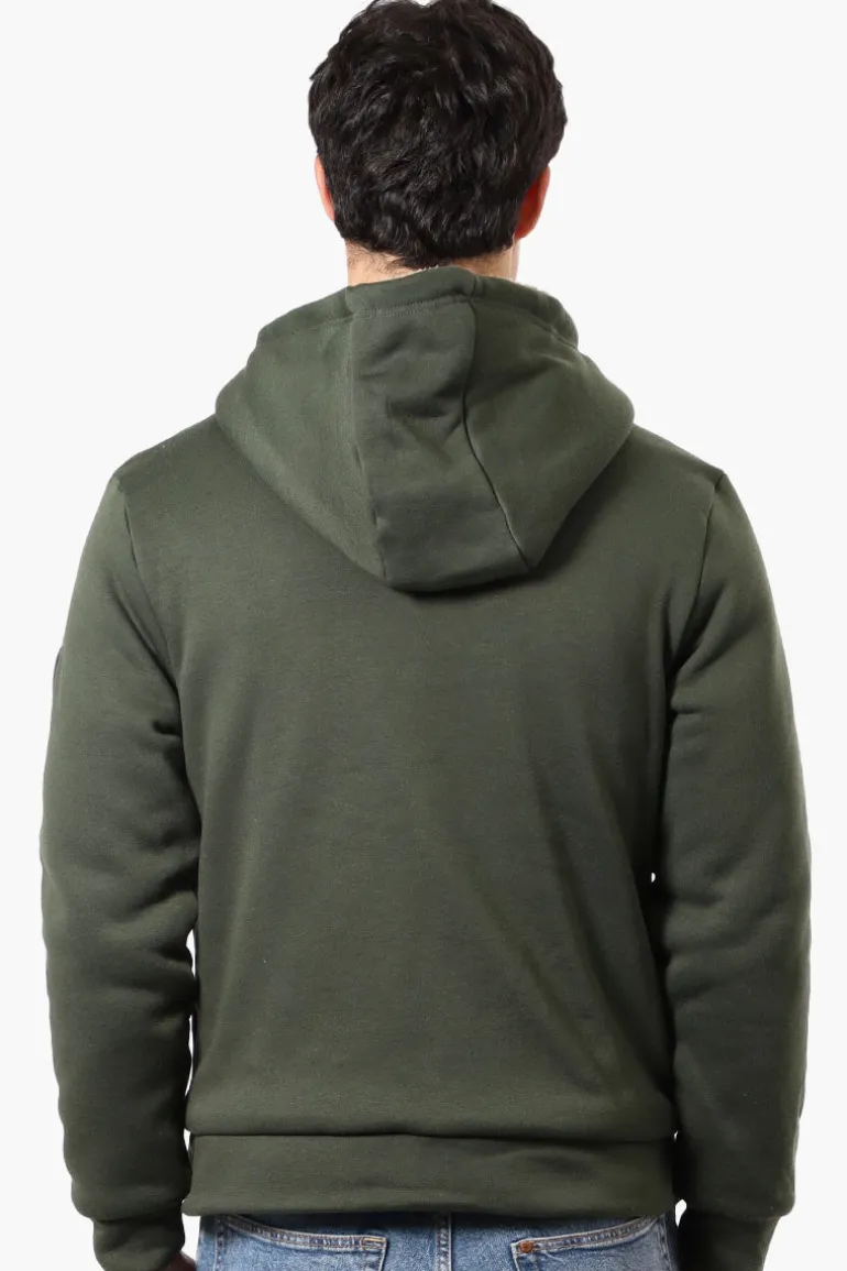 Canada Weather Gear Solid Sherpa Lined Lightweight Jacket - Olive