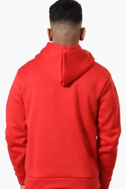 Canada Weather Gear Solid Embossed Logo Hoodie - Red