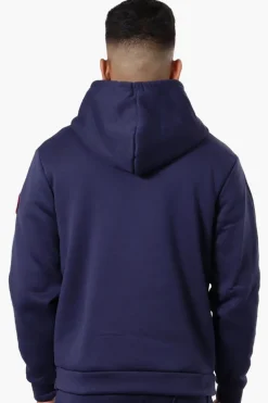 Canada Weather Gear Solid Embossed Logo Hoodie - Navy