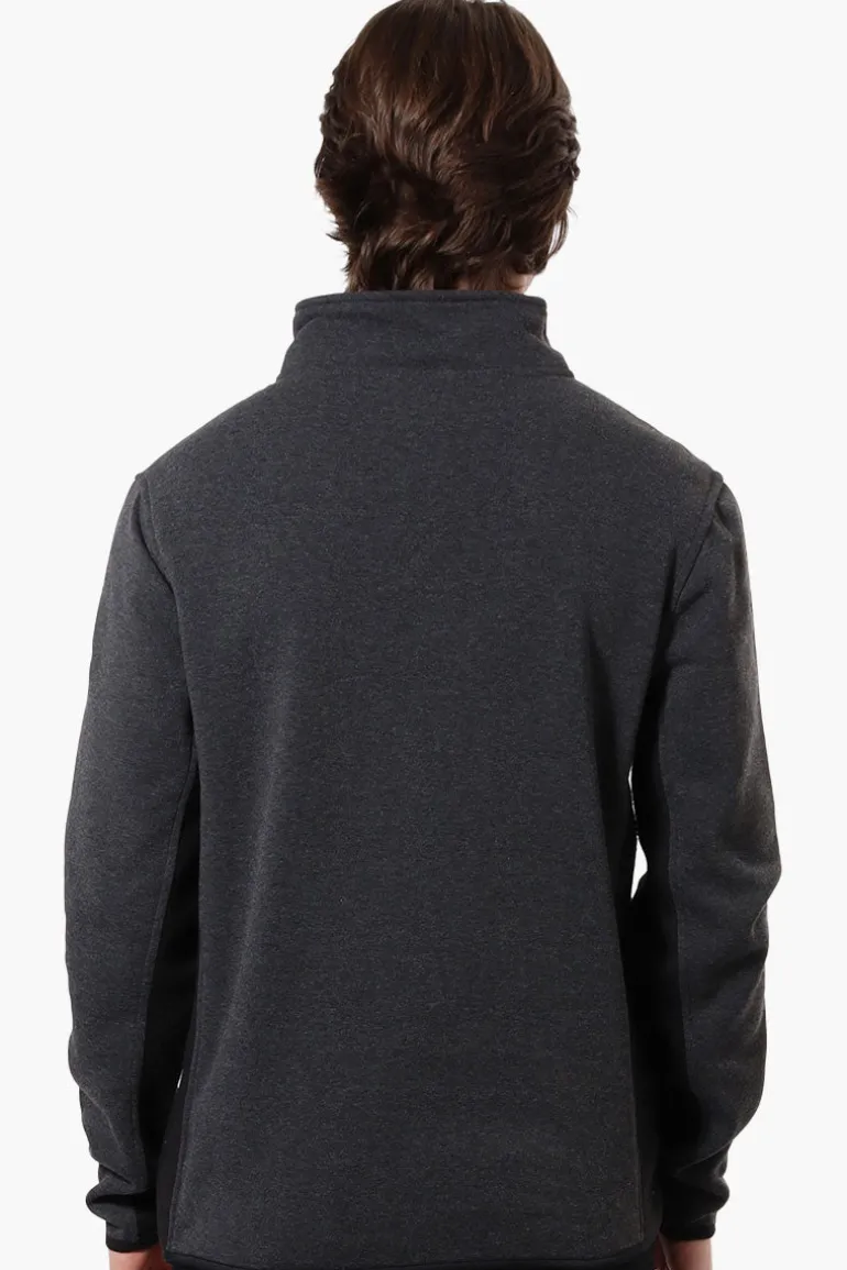 Canada Weather Gear Solid Half Zip Sweatshirt - Black