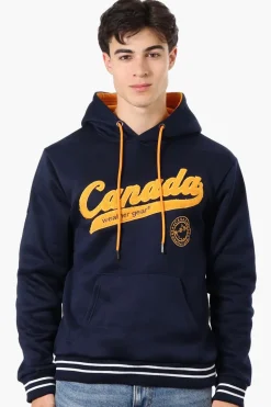 Canada Weather Gear Striped Cuff Hoodie - Navy