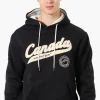 Canada Weather Gear Striped Cuff Hoodie - Black