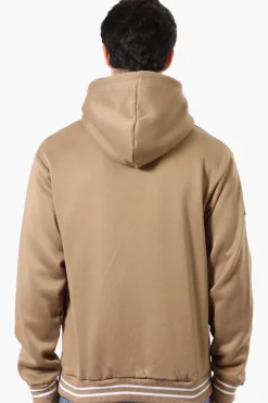 Canada Weather Gear Striped Cuff Hoodie - Beige