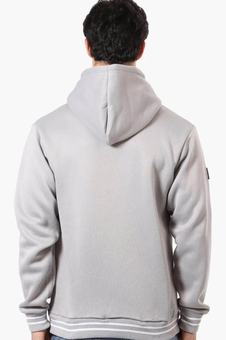 Canada Weather Gear Striped Cuff Hoodie - Grey