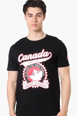 Canada Weather Gear Strong And Free Print Tee - Black