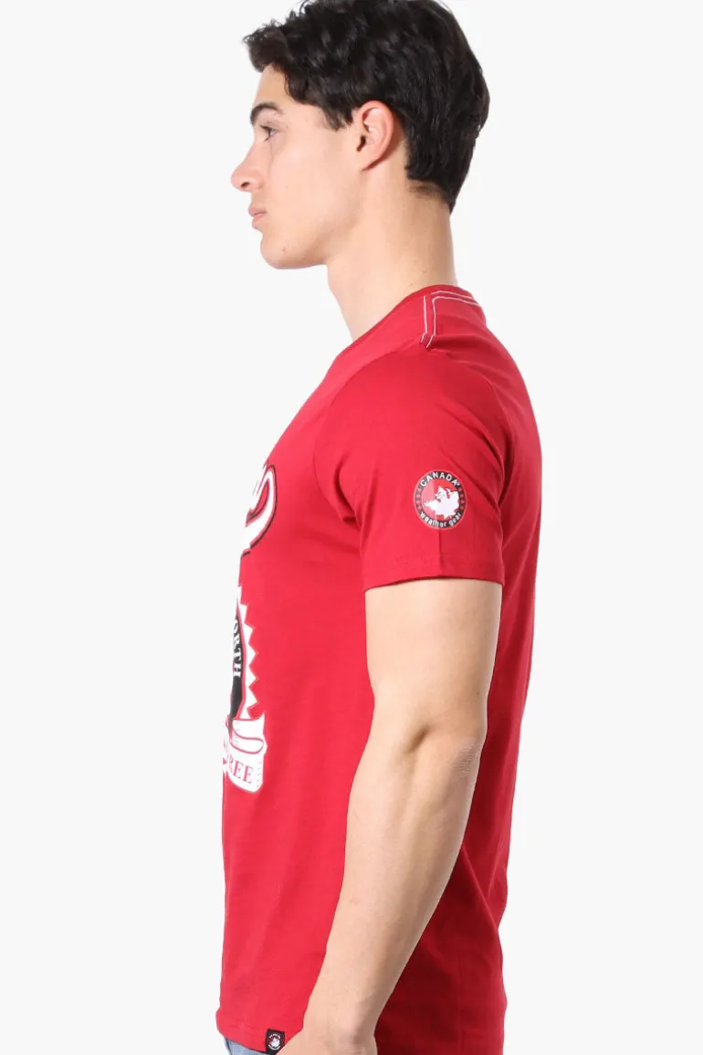 Canada Weather Gear Strong And Free Print Tee - Red