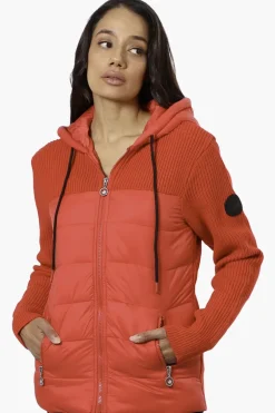 Canada Weather Gear Sweater Knit Polyfill Lightweight Jacket - Red