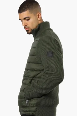 Canada Weather Gear Sweater Knit Polyfill Lightweight Jacket - Olive