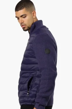 Canada Weather Gear Sweater Knit Polyfill Lightweight Jacket - Navy