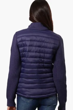 Canada Weather Gear Sweater Knit Zip Up Lightweight Jacket - Navy