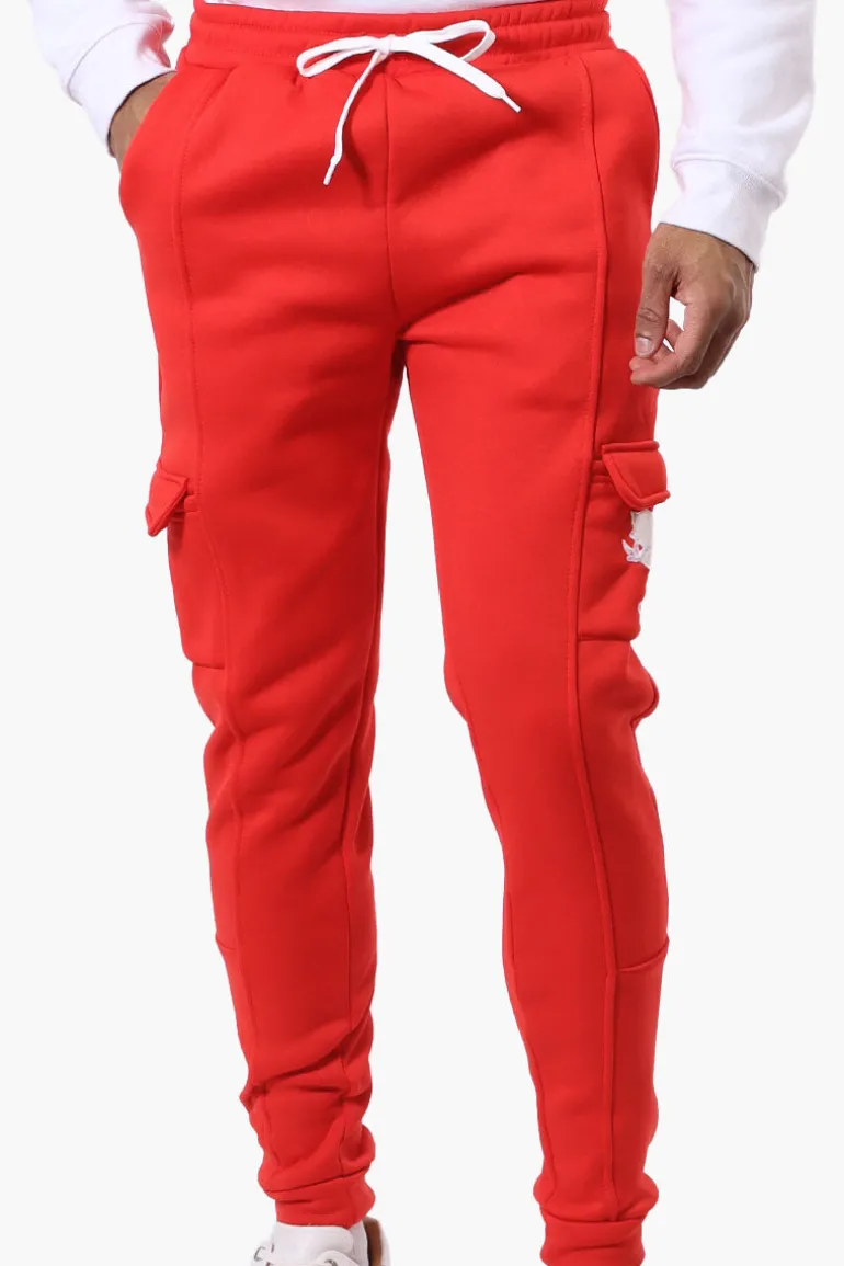 Canada Weather Gear Tie Waist Cargo Joggers - Red
