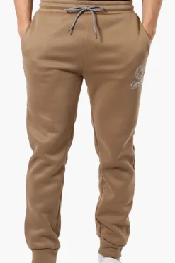 Canada Weather Gear Tie Waist Embroidered Joggers - Beige