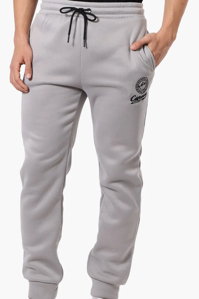Canada Weather Gear Tie Waist Embroidered Joggers - Grey
