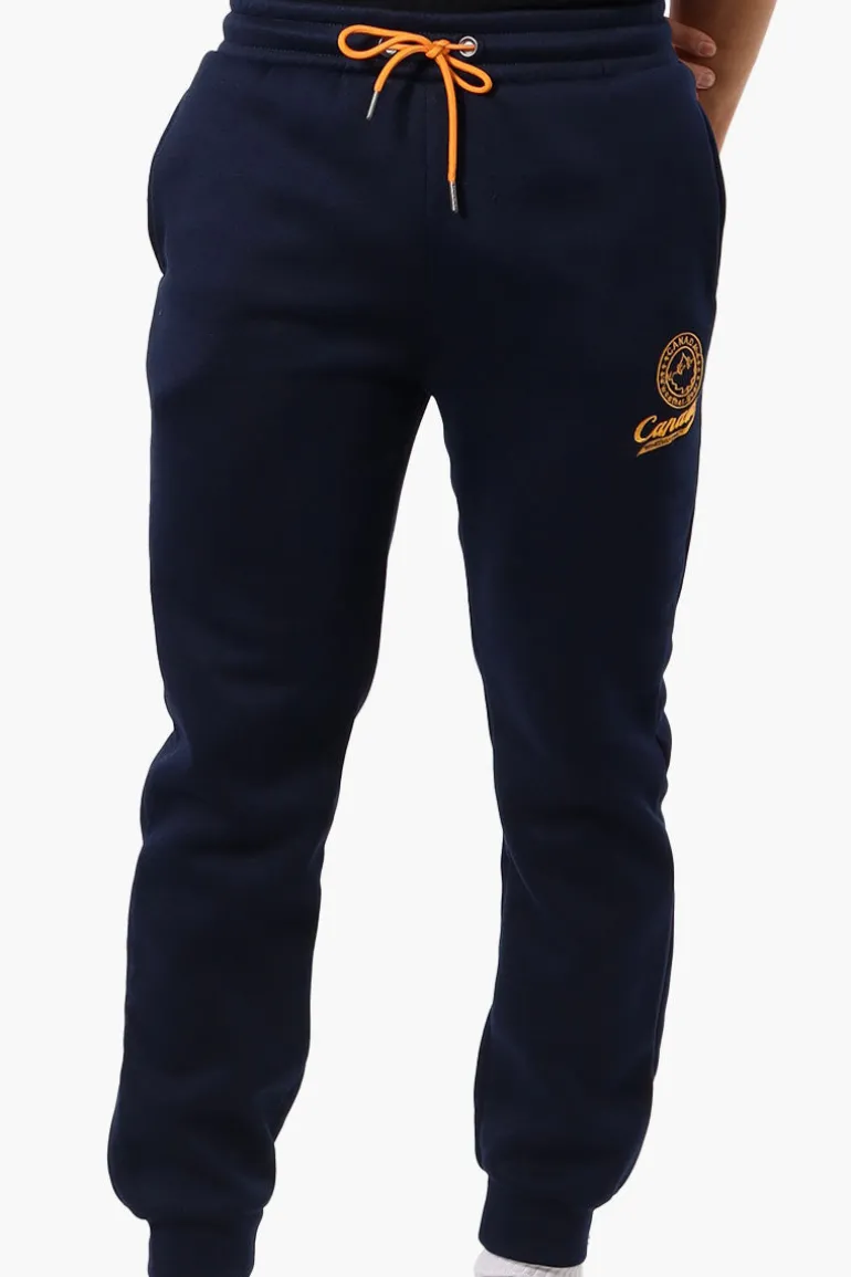 Canada Weather Gear Tie Waist Embroidered Joggers - Navy