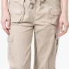 Canada Weather Gear Tie Waist Cargo Capris - Beige
