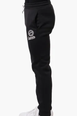 Canada Weather Gear Tie Waist Embroidered Joggers - Black