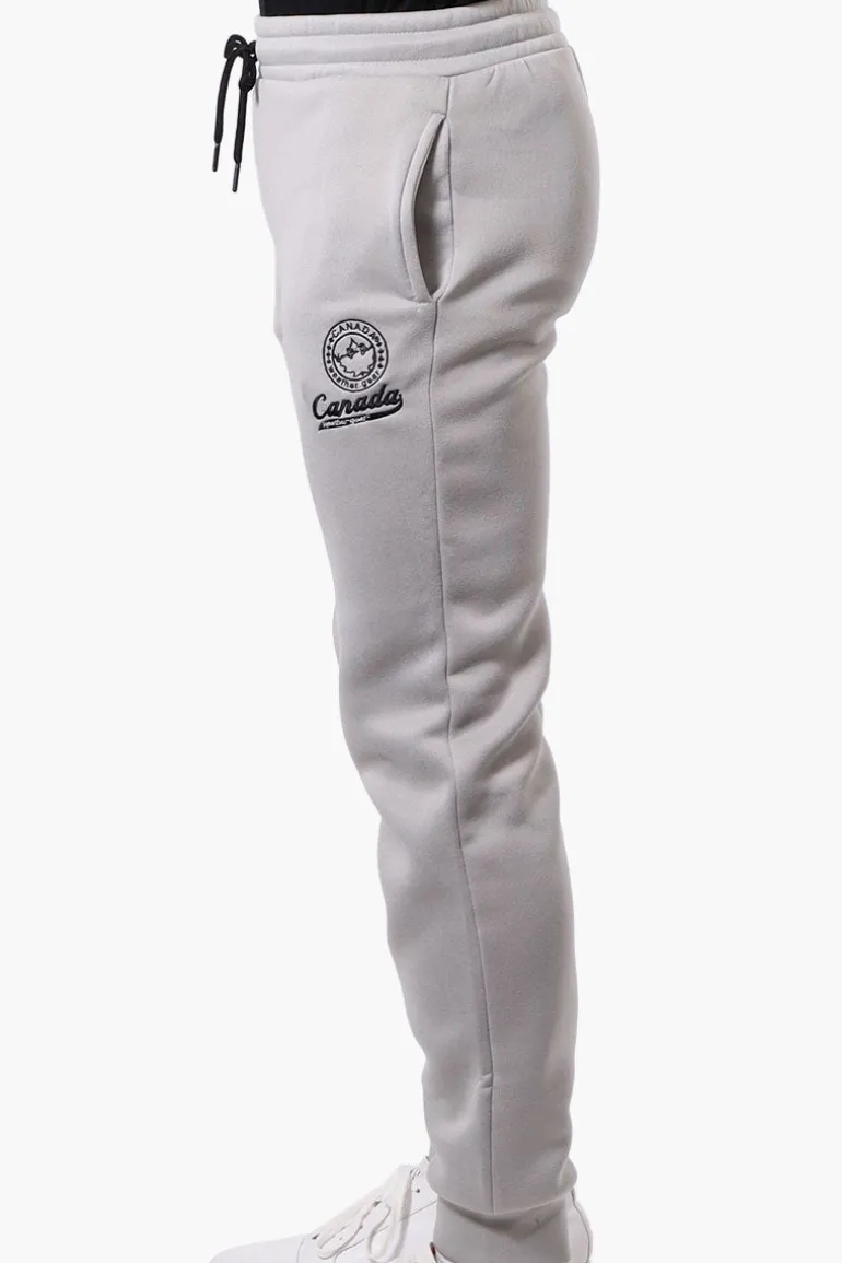 Canada Weather Gear Tie Waist Embroidered Joggers - Grey