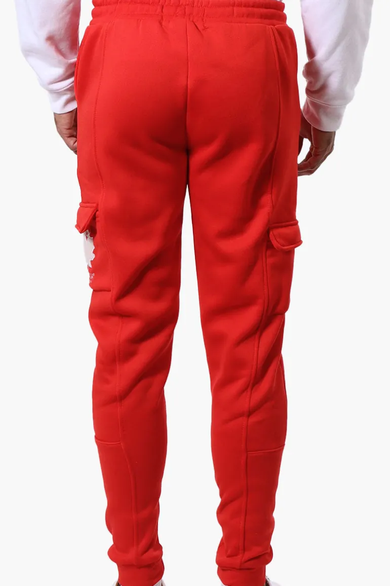 Canada Weather Gear Tie Waist Cargo Joggers - Red