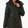 Canada Weather Gear Vegan Leather Insert Parka Jacket - Olive