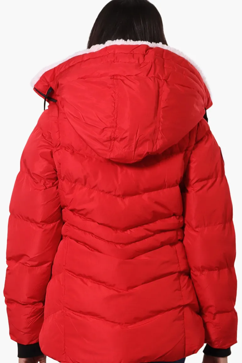 Canada Weather Gear Zip Off Sleeve Bomber Jacket - Red